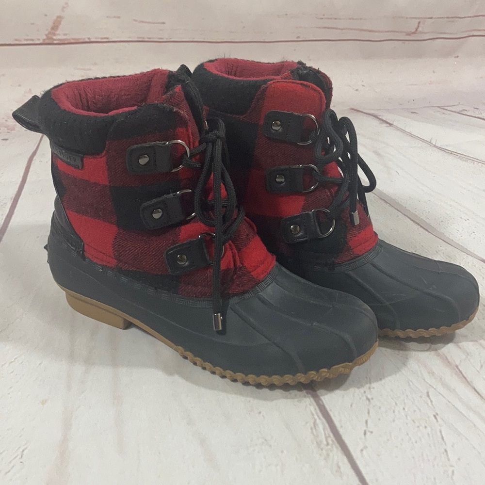 Tommy Hifliger Plaid Boots